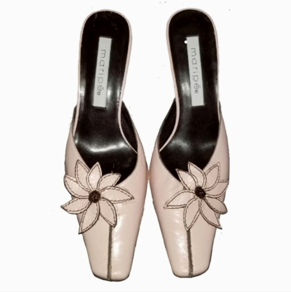 Maripe Shoes - Maripe Atlantis Leather Slides Pink Size 6